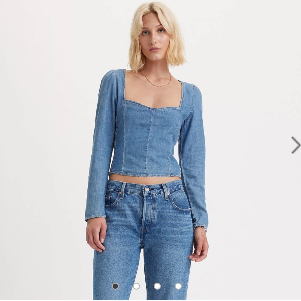 Levi’s Ophelia Denim Corset Blouse
